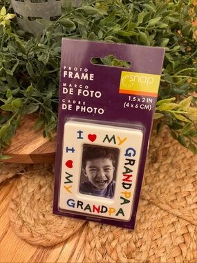 Retro Y2K Fridge Magnet Colorful I Love My Grandpa Ceramic Frame